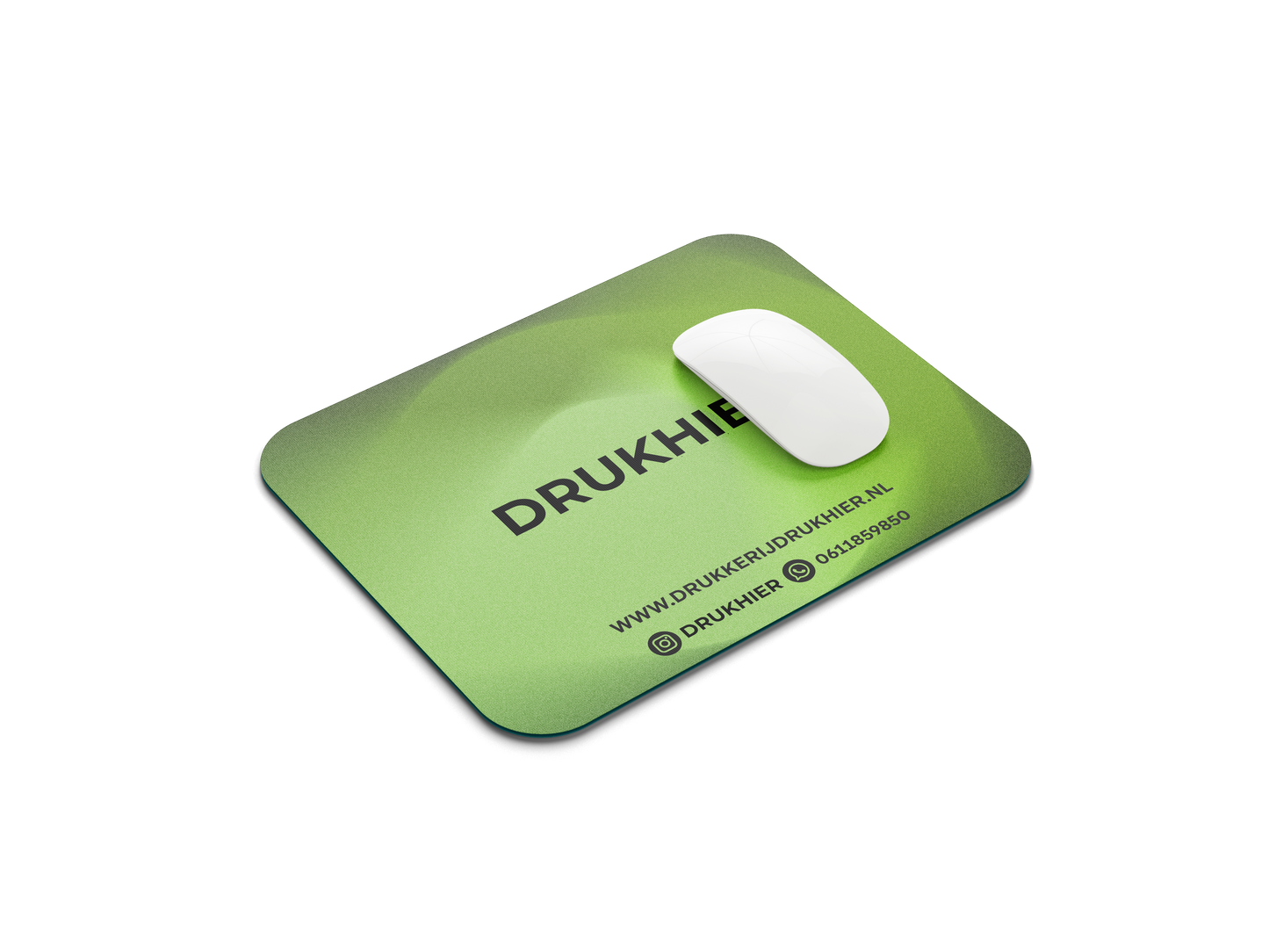 Sublimatie Muismat – Rechthoek 230×190×3 mm (Zwart rubber / Witte toplaag)